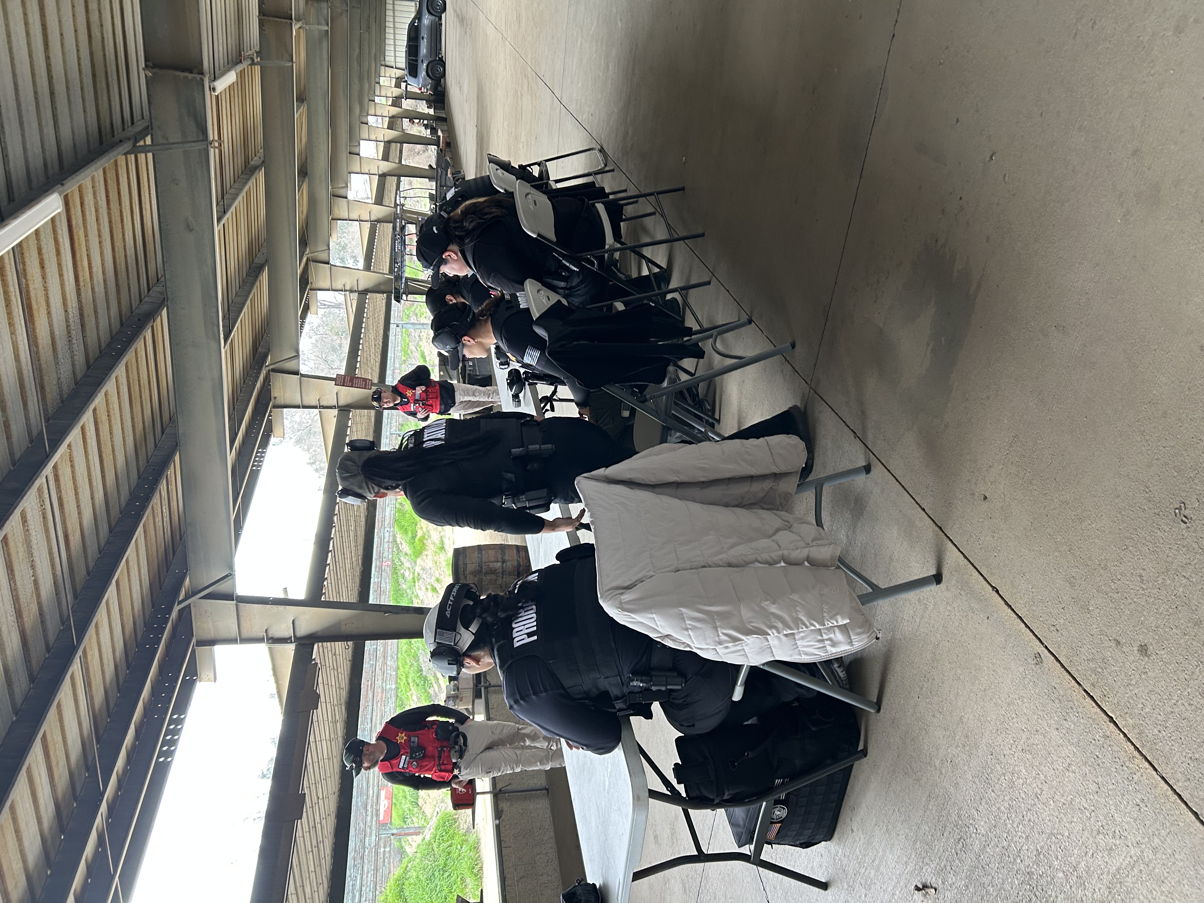 Students at the Orange County Probation Department practice for the Firearms Exercise Test