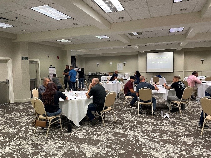 Attendees sitting in a banquet hall for a RTO Course in Folsom, CA