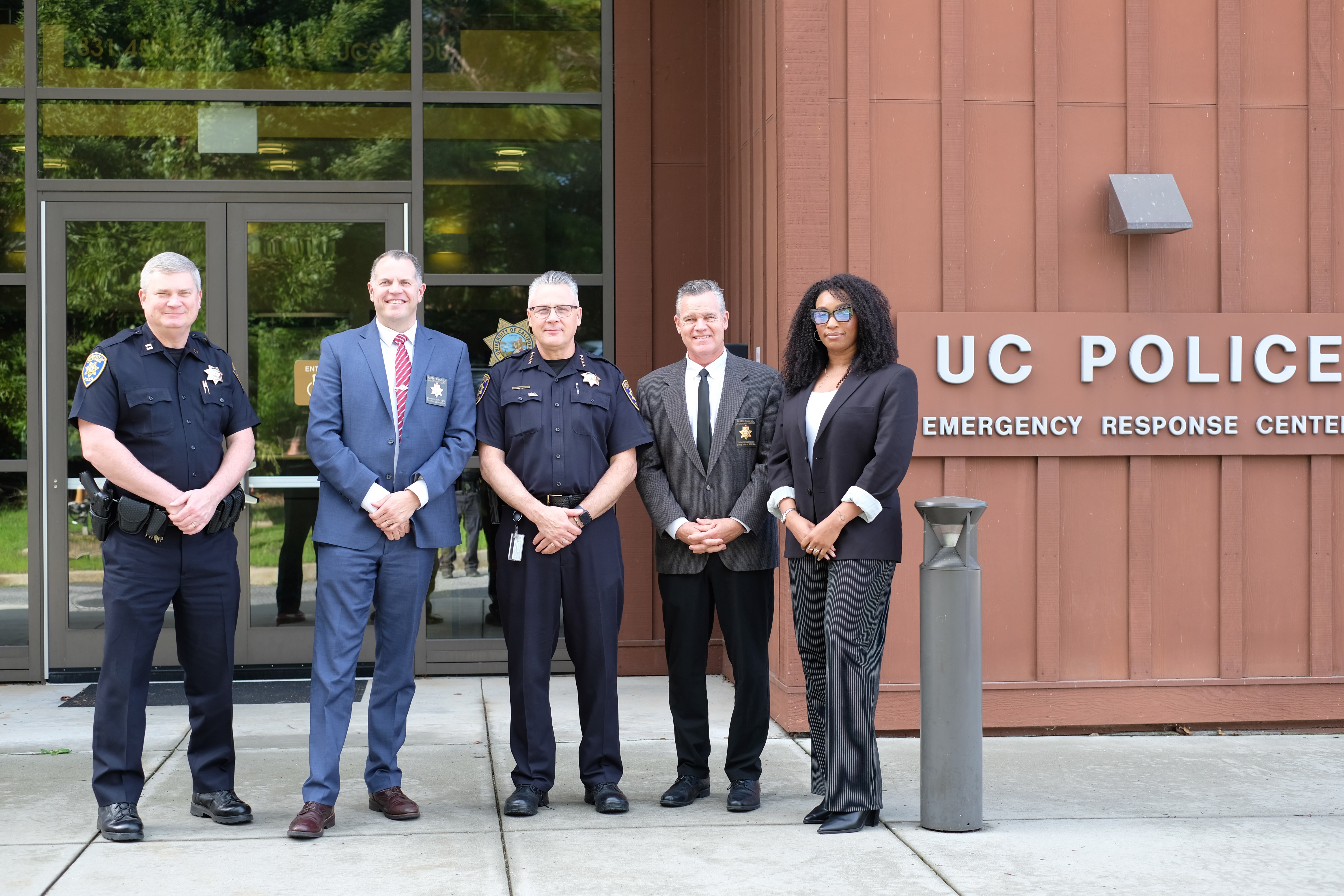 POST staff and UC Santa Cruz Police Department leadership during management study site visit